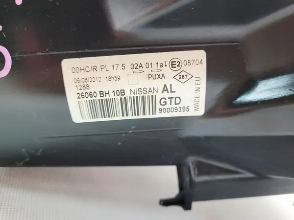 Vasen ajovalaisin Nissan Note 1 E11 Lift 09-14 OEM 26060BH10B image 8