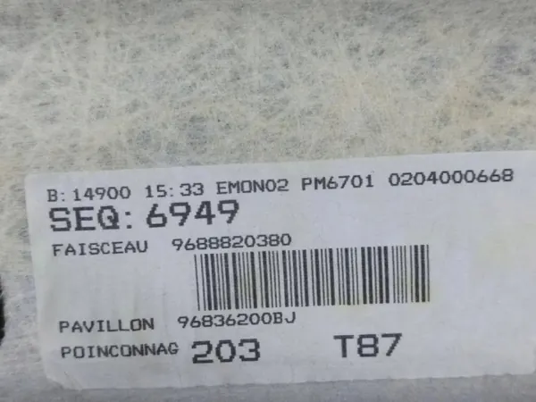 Plafonnier Peugeot 5008 09-16 OEM 96836200BJ image 8