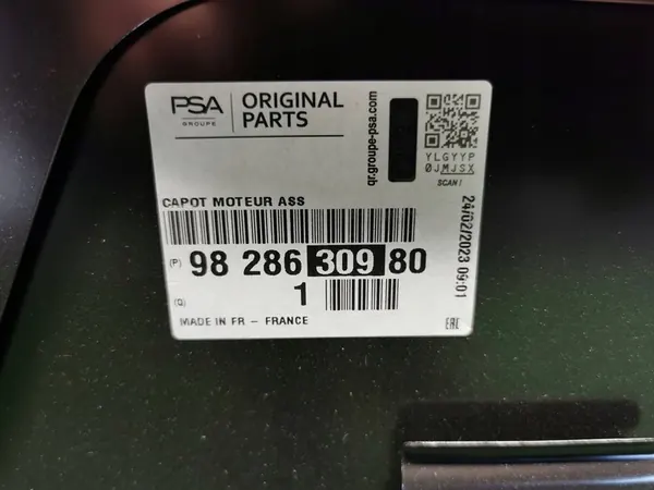 CITROEN C3 III Motorhuv 9828630980 image 10