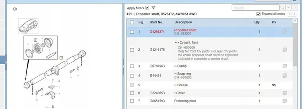 Drivaxel Volvo XC90 I 2.5L 154kw 2003 OEM 31256271 image 7