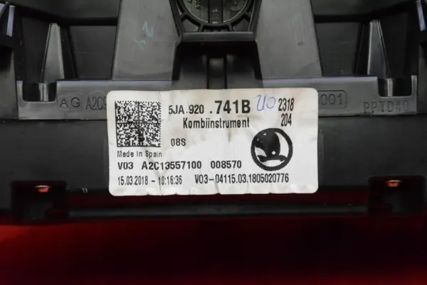 Compteur OEM 5JA920741B pour Skoda Rapid 1.4 TDI image 10