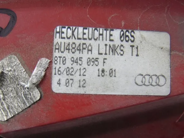 Lámpara Trasera Izquierda Audi A5 8T Lift Coupe 3D image 6