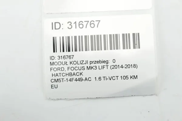 Module collision CM5T-14F449-AC Ford Focus MK3 2014-2018 image 9