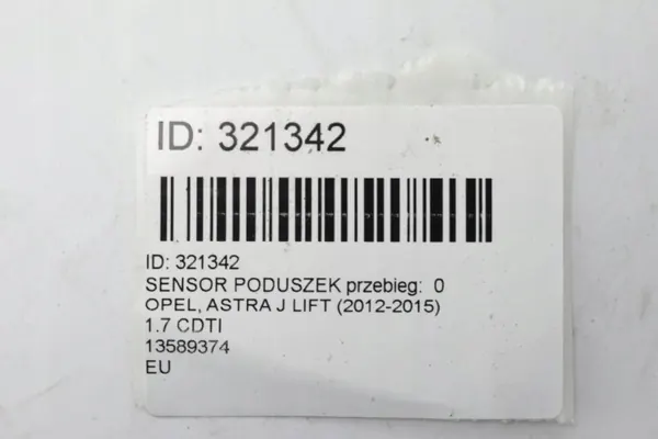 Airbagsensor OEM 13589374 voor Opel Astra J Lift 2012-2015 image 6