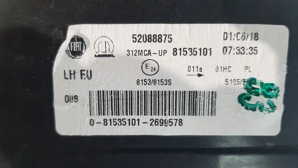 Farol esquerdo Fiat 500 OE 52088875 image 10