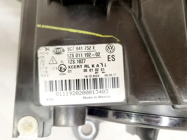 FARO DIREITO XENON LED COMPLETO VW JETTA 5C7 5C7941752E image 4