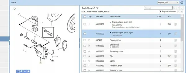 Rechter Hinterer Bremssattel Volvo S40 II image 6