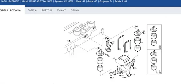 Cojín Suspensión Trasera OEM 41218567 para Iveco Stralis E6 image 2