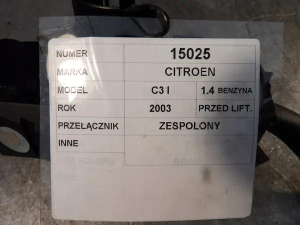 Combinatieschakelaar Citroen C3 I 1.4B OEM 96491652XT image 4