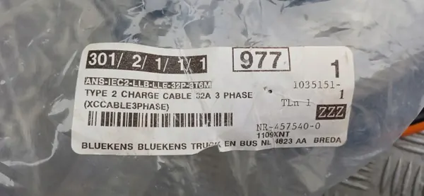 Câble de charge EV OEM 202306262161 32A/480V d'occasion image 6