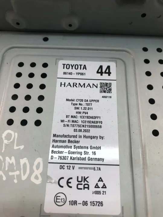 Bordcomputer OEM 86140YP061 für Toyota Yaris image 5