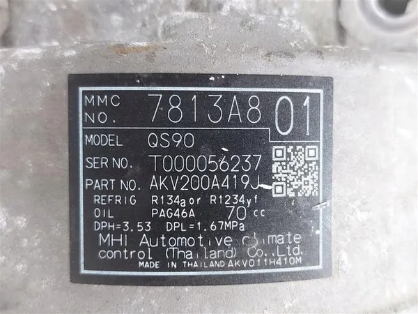 Compressore aria condizionata Mitsubishi ECLIPSE CROSS 1.5 MIVEC 7813A801 image 4