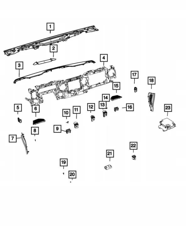 Jeep Wrangler JL Dashboard Trim OEM K6AC121A3AC image 5