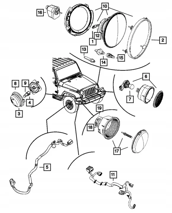 Luz de estacionamento sinalizador direito Jeep Wrangler JK image 3