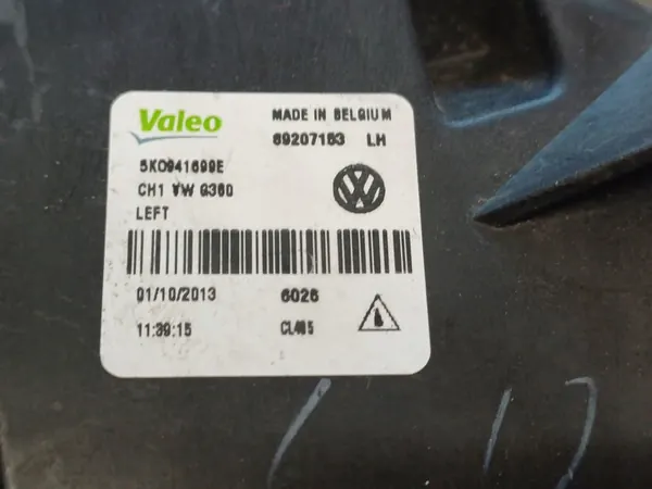VW GOLF 6 VI 08-12 FAROL HALÓGENO ESQUERDO VALEO 5K0941699E image 7