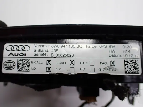 OEM 8W0947135BQ Plafonnier Audi Intérieur S-Line image 5