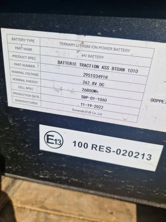 Dacia Spring Batterijcel OEM 295103491R - Gebruikt image 6