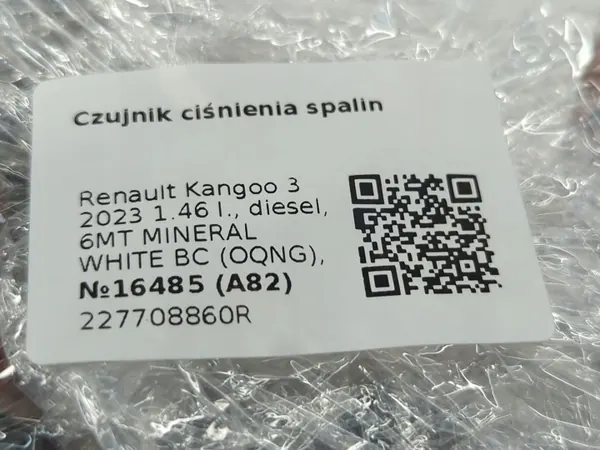 Avgastrycksensor Renault/Dacia/Mercedes 227708860R image 5