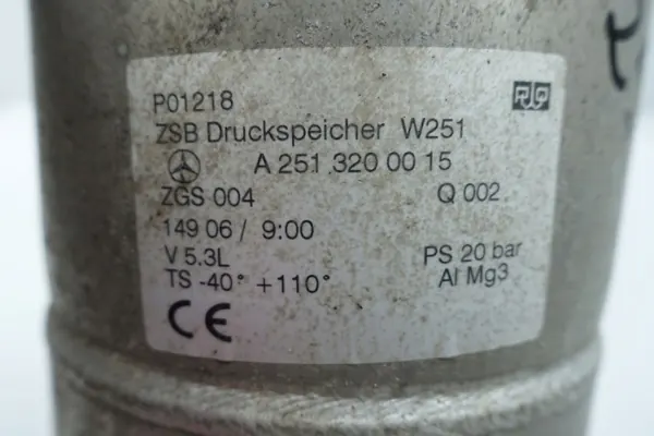 Mercedes W251 R-Class Airmatic ilmasäiliö OEM 2513200015 image 6