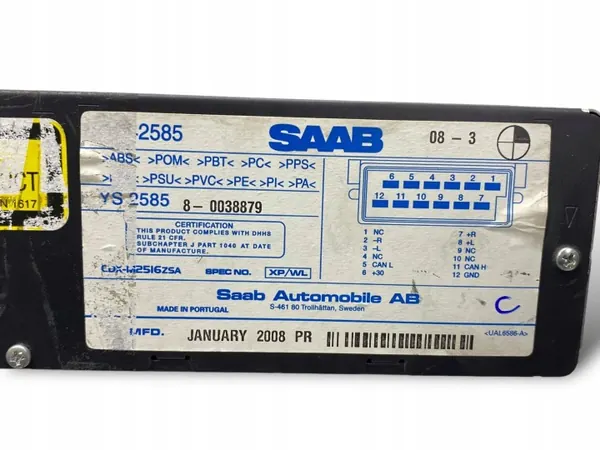 Saab 9-3 2006 CD/DVD-byttare OEM 0038879 image 10
