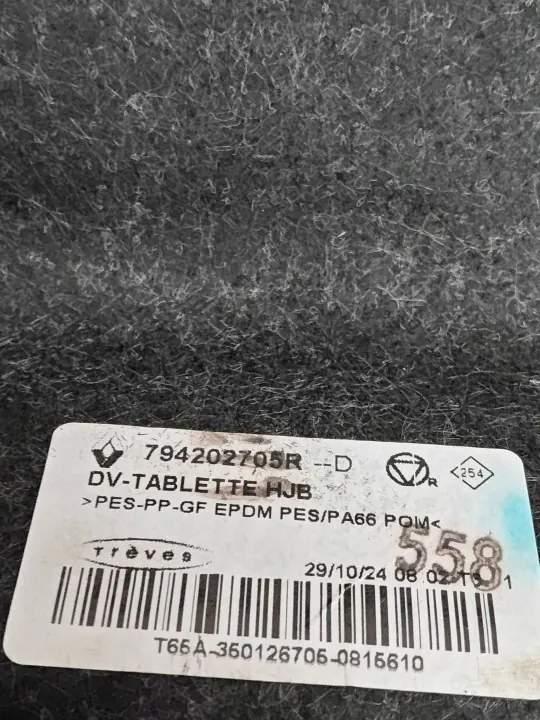 Renault Captur Heckkofferraumablage OEM 794202705R image 5