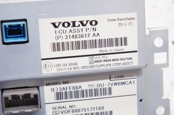 Navigatiedisplay OEM 31483612 AA voor Volvo V60 I S60 II image 4
