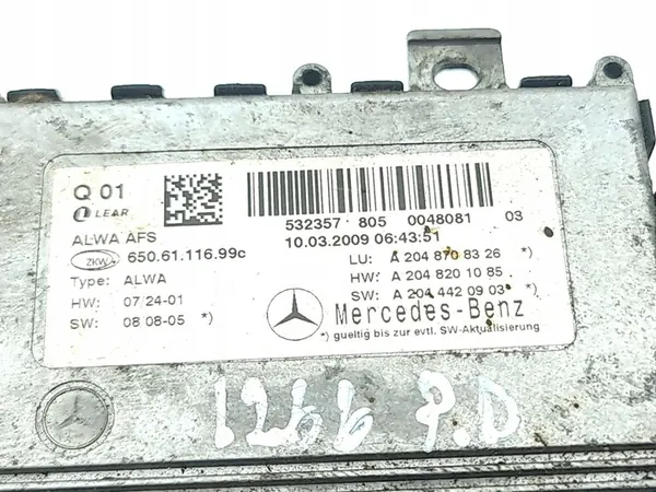 Mercedes-Benz GLK (X204) Xenon Controller 2009 A2048708326 image 7