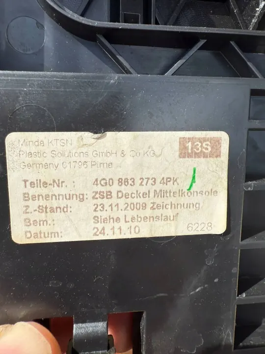 Audi A6 C7 Askfat OEM 4G0863273 - Borstad Aluminium image 4