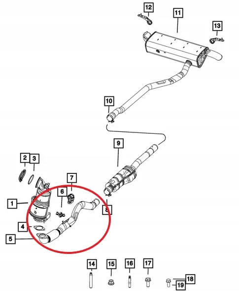 Jeep Compass Pakoputki OEM 57008899AA - 2.0T image 4
