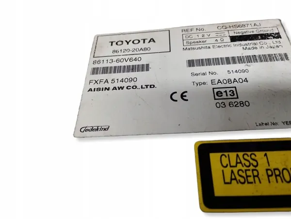 Radio navigaatiolla OEM 8612020A80 Toyota Avensikselle image 3