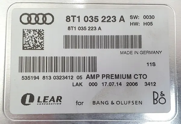 Bang & Olufsen förstärkare OEM 8T1035223A för Audi image 8