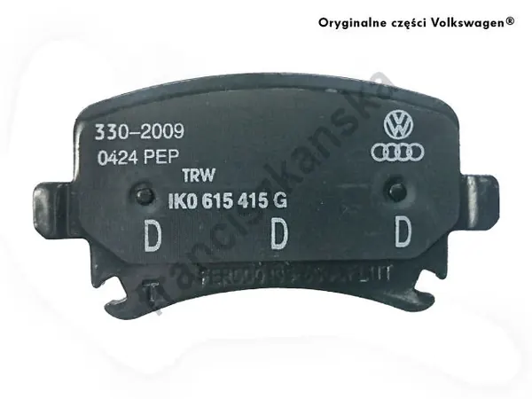Bremsbeläge hinten Audi VW Skoda Seat 1K0698451G image 4