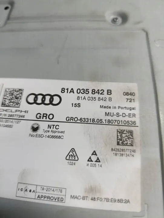 Lector MMI usado OEM 81A035842B para Audi Q2 image 6