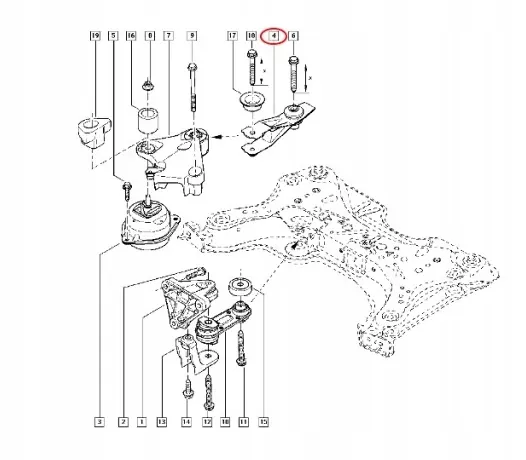 Soporte de Motor Derecho Laguna II 1.6/1.8 8200358666 image 4