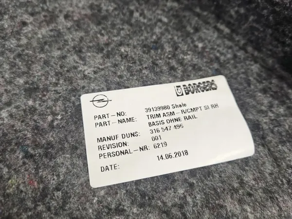Tapicería maletero derecho OEM 39139980 para Opel Insignia B image 7