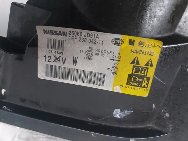 Nissan Qashqai I J10 06-09 Vasemman Puolen Ajovalot 26010JD91A image 6