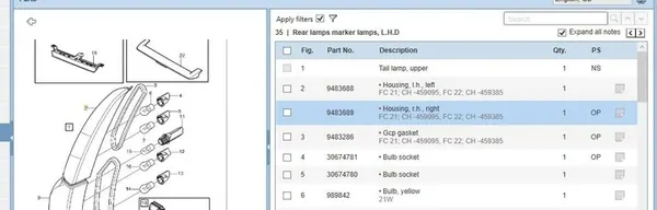 Lámpara de maletero derecha Volvo V70 II (SW) 9483689 image 7