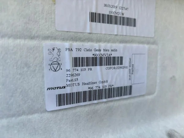 OEM 96774105PR Techo Solar Peugeot 308 T9 SW Cabecero image 8