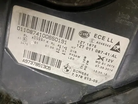 Farol Bi-Xenon Esquerdo BMW 5 F10 F11 LCI 13- OEM 7378513 image 4