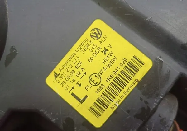 XENON VASEN VW GOLF V COMBI JETTA 1K6941039 image 8