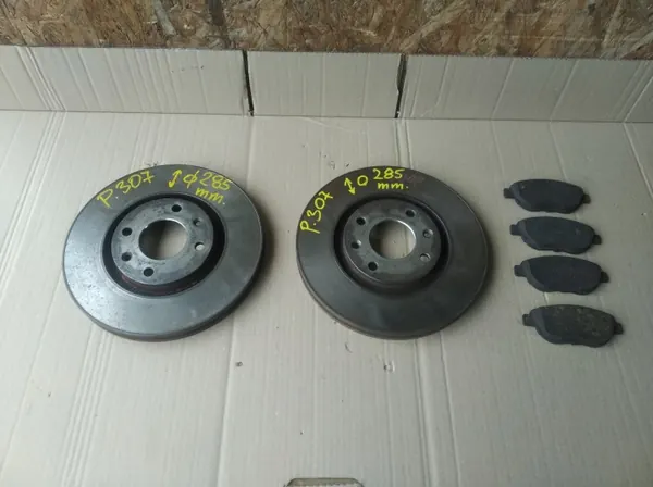 OEM TARCZE HAMULCOWE PRZÓD + KLOCKI PEUGEOT 307 285mm image 2