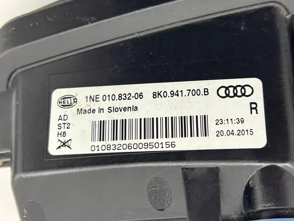 Farol de neblina dianteiro direito Audi A4 B8 8K 8K0941700B image 6