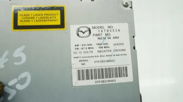 Mazda MX-5 NC radiokontrollpanel OEM 14793326 image 5