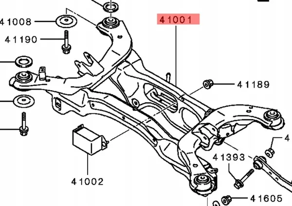 Mitsubishi Eclipse Cross Sospensione Posteriore Sanki Wózek 4WD OEM image 2