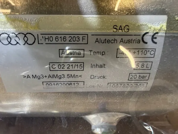 Audi A8 D4 Depósito Presión Suspensión 4H0616203F image 5