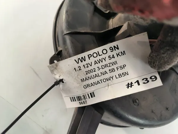 Ventilador de Cabine Volkswagen Polo 9N 6Q2819015C image 5