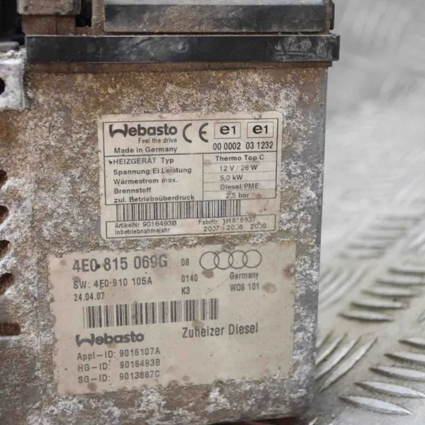 Webasto-verwarming OEM E1000002 voor Audi A8 D3 3.0L image 8