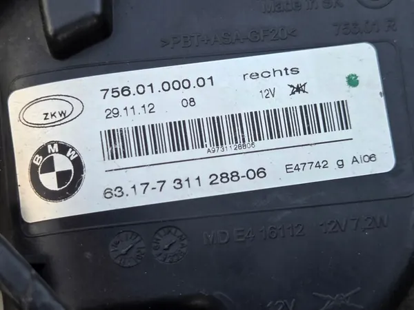 BMW 7 F01 F02 Lift Halógeno LED Direito 7311288 image 7