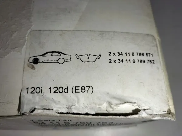 OEM 34116769763 voorremblokken voor BMW 1/3 Serie image 6