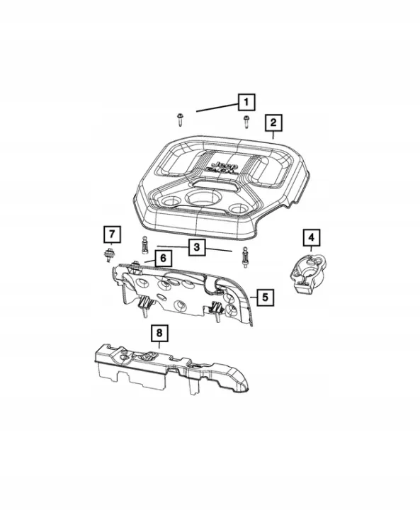Jeep Wrangler JL Motorafdekking OEM 05281579AA image 4